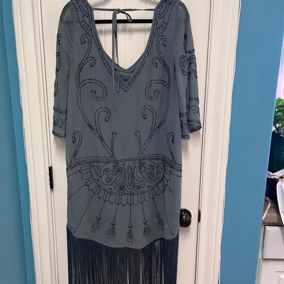 Freepeople beaded/fringed dress - Picture 2 of 5